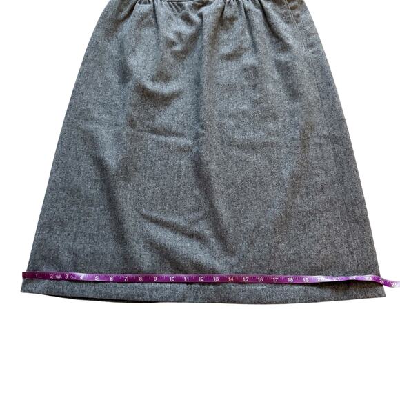 Pendleton Vintage 100% Wool Skirt Women Sz 12 14 Gray Midi preppy academia - Picture 9 of 11